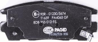 HELLA PAGID 8DB 355 012-951 - Kit pastiglie freno, Freno a disco autozon.pro