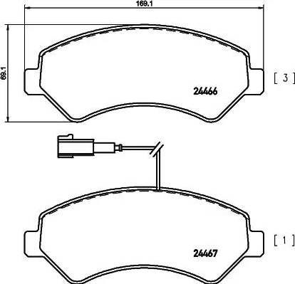 HELLA PAGID 8DB 355 012-921 - Kit pastiglie freno, Freno a disco autozon.pro