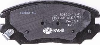 HELLA PAGID 8DB 355 012-461 - Kit pastiglie freno, Freno a disco autozon.pro