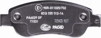 HELLA PAGID 8DB 355 012-141 - Kit pastiglie freno, Freno a disco autozon.pro