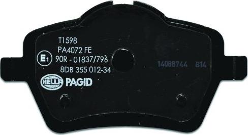 HELLA PAGID 8DB 355 012-341 - Kit pastiglie freno, Freno a disco autozon.pro