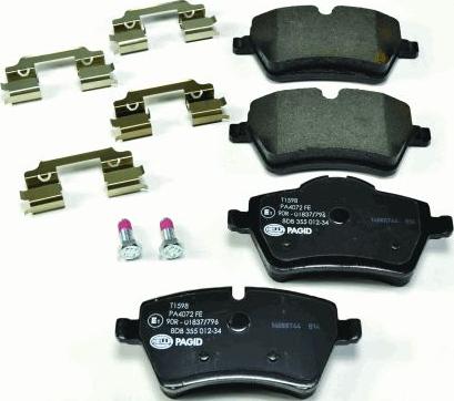 HELLA PAGID 8DB 355 012-341 - Kit pastiglie freno, Freno a disco autozon.pro