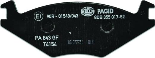 HELLA PAGID 8DB 355 017-521 - Kit pastiglie freno, Freno a disco autozon.pro