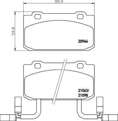 HELLA PAGID 8DB 355 017-571 - Kit pastiglie freno, Freno a disco autozon.pro