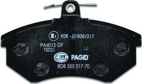 HELLA PAGID 8DB 355 017-701 - Kit pastiglie freno, Freno a disco autozon.pro