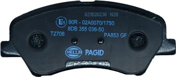 HELLA PAGID 8DB 355 036-501 - Kit pastiglie freno, Freno a disco autozon.pro