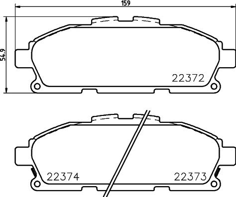 Advics AD1552 - Kit pastiglie freno, Freno a disco autozon.pro