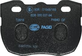 HELLA PAGID 8DB 355 037-941 - Kit pastiglie freno, Freno a disco autozon.pro