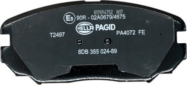 HELLA PAGID 8DB 355 024-891 - Kit pastiglie freno, Freno a disco autozon.pro