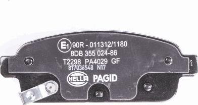 HELLA PAGID 8DB 355 024-861 - Kit pastiglie freno, Freno a disco autozon.pro