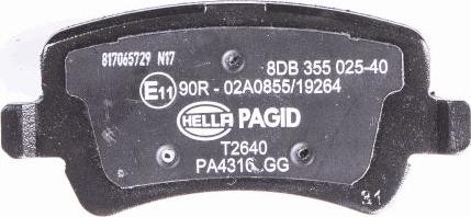 HELLA PAGID 8DB 355 025-401 - Kit pastiglie freno, Freno a disco autozon.pro