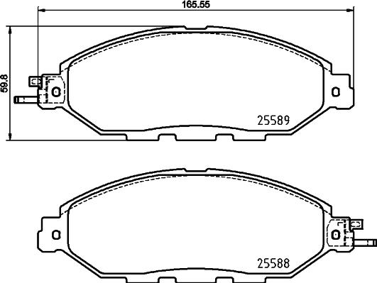 HELLA PAGID 8DB 355 025-101 - Kit pastiglie freno, Freno a disco autozon.pro