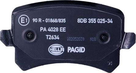 HELLA PAGID 8DB 355 025-341 - Kit pastiglie freno, Freno a disco autozon.pro