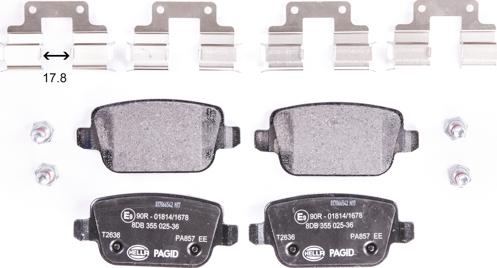 HELLA PAGID 8DB 355 025-361 - Kit pastiglie freno, Freno a disco autozon.pro