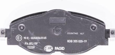 HELLA PAGID 8DB 355 020-191 - Kit pastiglie freno, Freno a disco autozon.pro