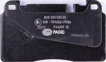 HELLA PAGID 8DB 355 020-251 - Kit pastiglie freno, Freno a disco autozon.pro