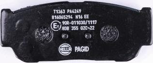 HELLA PAGID 8DB 355 020-221 - Kit pastiglie freno, Freno a disco autozon.pro