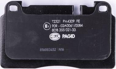 HELLA PAGID 8DB 355 021-331 - Kit pastiglie freno, Freno a disco autozon.pro