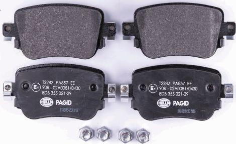 HELLA PAGID 8DB 355 021-291 - Kit pastiglie freno, Freno a disco autozon.pro