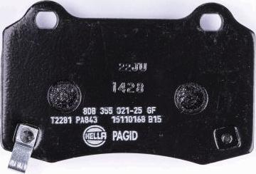 HELLA PAGID 8DB 355 021-251 - Kit pastiglie freno, Freno a disco autozon.pro