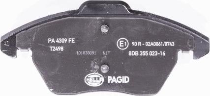 HELLA PAGID 8DB 355 023-161 - Kit pastiglie freno, Freno a disco autozon.pro