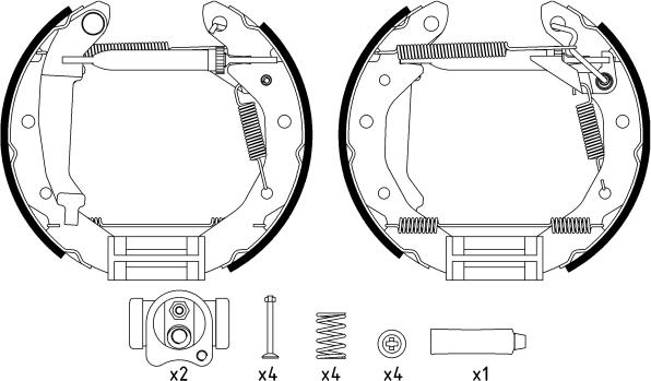 HELLA PAGID 8DB 355 022-661 - Kit ganasce freno autozon.pro