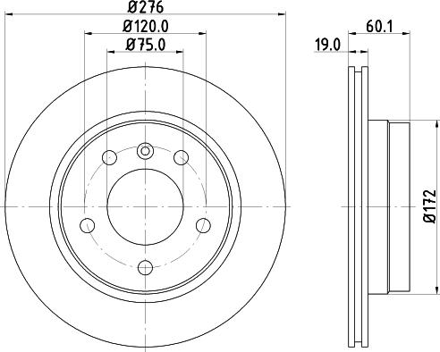 HELLA PAGID 8DD 355 123-741 - Discofreno autozon.pro