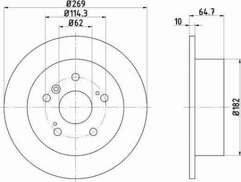 HELLA PAGID 8DD 355 105-091 - Discofreno autozon.pro