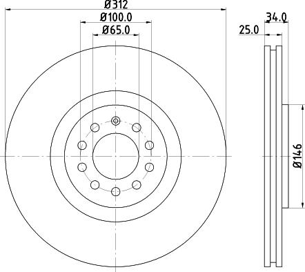 HELLA PAGID 8DD 355 106-731 - Discofreno autozon.pro