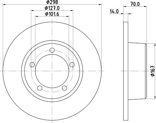 HELLA PAGID 8DD 355 122-322 - Discofreno autozon.pro