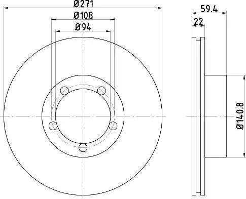 HELLA PAGID 8DD355101021 - Discofreno autozon.pro