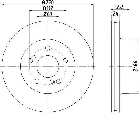 HELLA PAGID 8DD355103041 - Discofreno autozon.pro