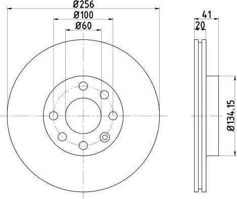 HELLA PAGID 8DD 355 102-681 - Discofreno autozon.pro