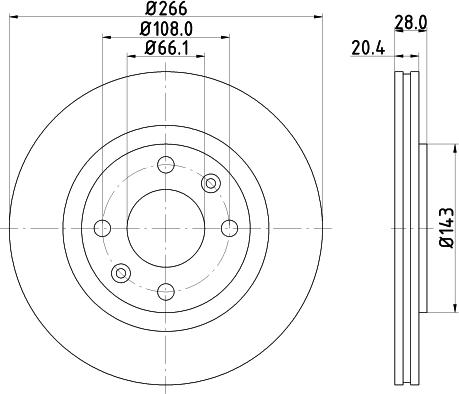 HELLA PAGID 8DD 355 102-051 - Discofreno autozon.pro