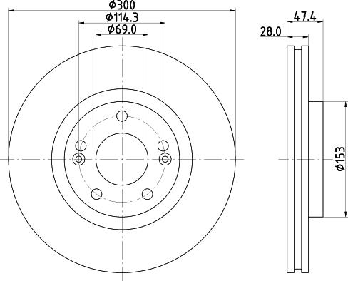 HELLA PAGID 8DD 355 114-481 - Discofreno autozon.pro