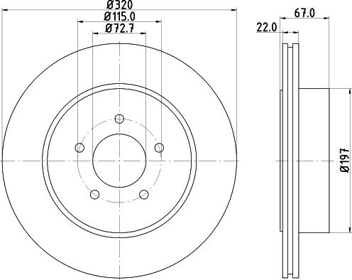 HELLA PAGID 8DD 355 115-481 - Discofreno autozon.pro