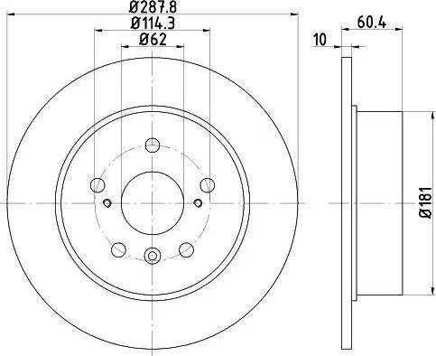 HELLA PAGID 8DD 355 115-251 - Discofreno autozon.pro