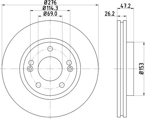 HELLA PAGID 8DD 355 110-951 - Discofreno autozon.pro