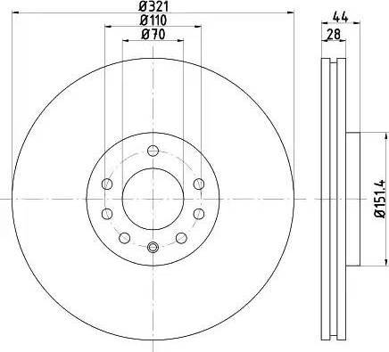 HELLA PAGID 8DD 355 113-091 - Discofreno autozon.pro