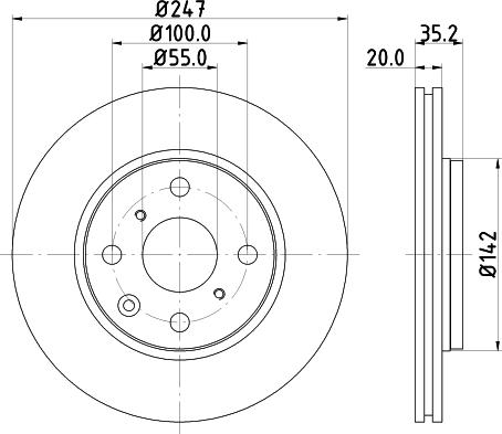 HELLA PAGID 8DD 355 112-311 - Discofreno autozon.pro