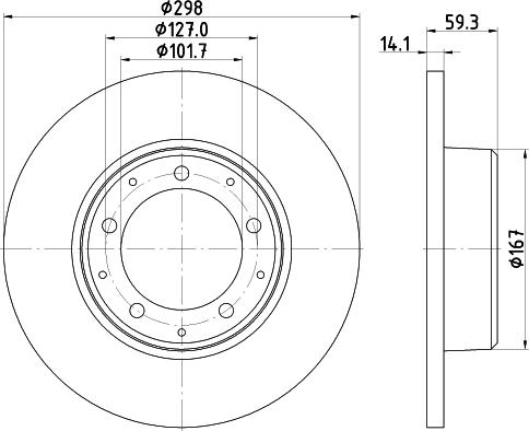 HELLA PAGID 8DD 355 117-271 - Discofreno autozon.pro