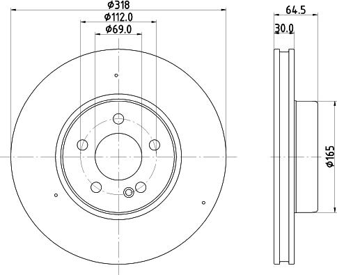 HELLA PAGID 8DD 355 134-432 - Discofreno autozon.pro