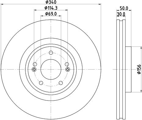 HELLA PAGID 8DD 355 134-341 - Discofreno autozon.pro