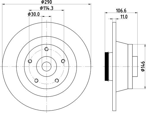 HELLA PAGID 8DD 355 131-951 - Discofreno autozon.pro