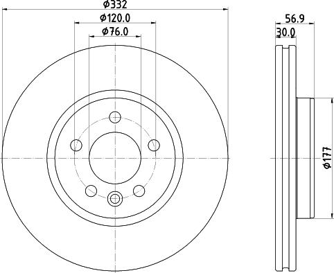 HELLA PAGID 8DD 355 132-561 - Discofreno autozon.pro