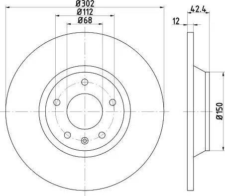 HELLA PAGID 8DD 355 117-841 - Discofreno autozon.pro