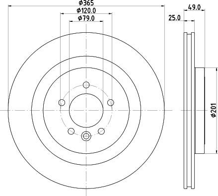 HELLA PAGID 8DD 355 126-641 - Discofreno autozon.pro