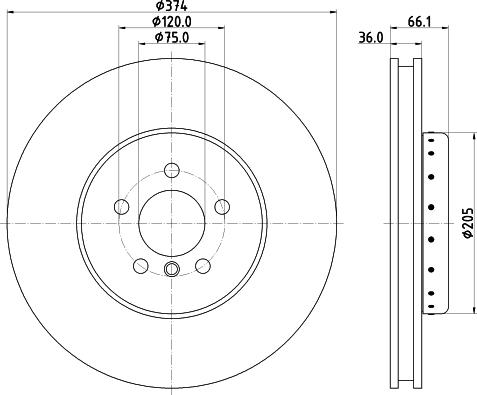 HELLA PAGID 8DD 355 120-681 - Discofreno autozon.pro