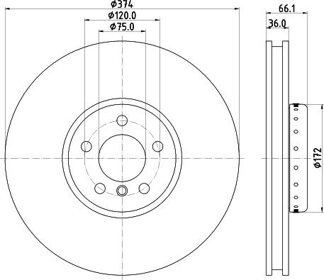 HELLA PAGID 8DD 355 120-701 - Discofreno autozon.pro