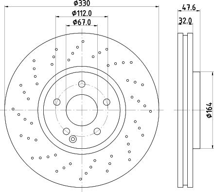 HELLA PAGID 8DD 355 128-151 - Discofreno autozon.pro